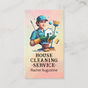 Carte De Visite Service de nettoyage professionnel de maison ménag