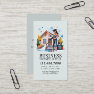 Carte De Visite Service de nettoyage professionnel de maison ménag