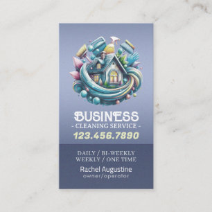 Carte De Visite Service de nettoyage professionnel de maison ménag