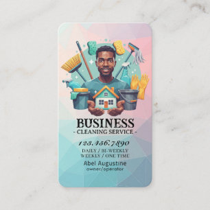 Carte De Visite Service de nettoyage professionnel de maison Ménag