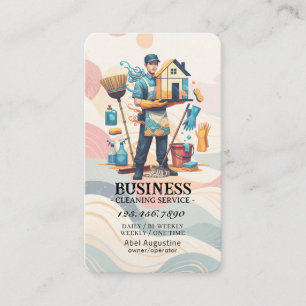 Carte De Visite Service de nettoyage professionnel de maison ménag