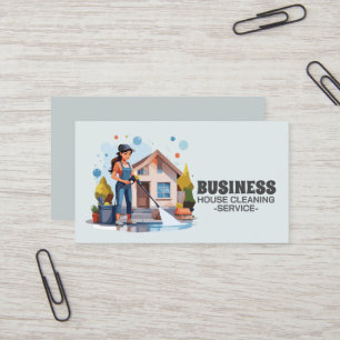 Carte De Visite Service de nettoyage professionnel de maison ménag