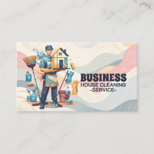 Carte De Visite Service de nettoyage professionnel de maison Ménag