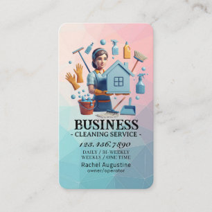 Carte De Visite Service de nettoyage professionnel de maison ménag