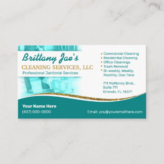 Carte De Visite Service de nettoyage professionnel/entretien ménag