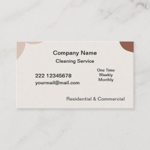 Carte De Visite Service de nettoyage professionnel ivoire