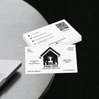 Carte De Visite Service de nettoyage professionnel Logo simple Mon