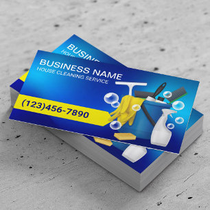 Carte De Visite Service de nettoyage professionnel Marine moderne