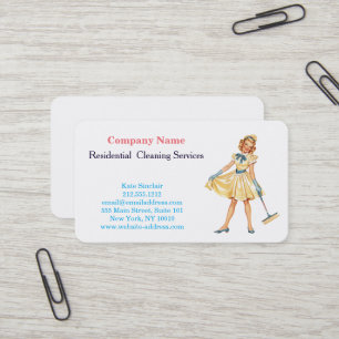 Carte De Visite Service de nettoyage professionnel moderne