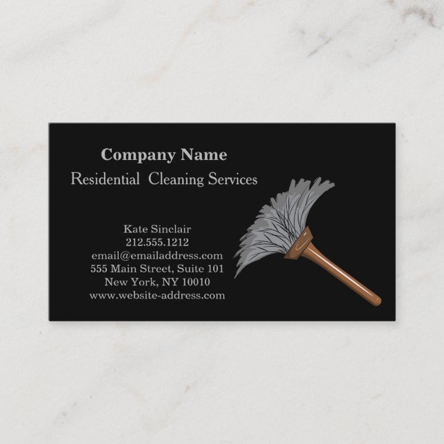 Carte De Visite Service de nettoyage professionnel moderne (Devant)