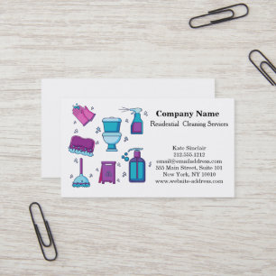 Carte De Visite Service de nettoyage professionnel moderne