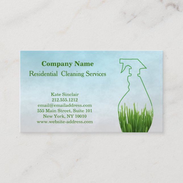 Carte De Visite Service de nettoyage professionnel moderne Spray b (Devant)