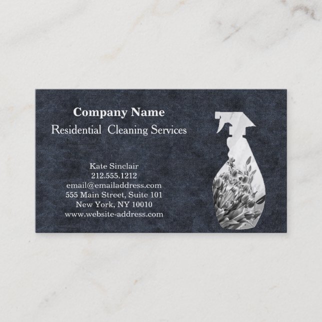 Carte De Visite Service de nettoyage professionnel moderne Spray b (Devant)