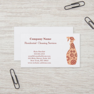 Carte De Visite Service de nettoyage professionnel moderne Spray b