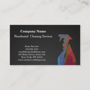 Carte De Visite Service de nettoyage professionnel moderne Spray b