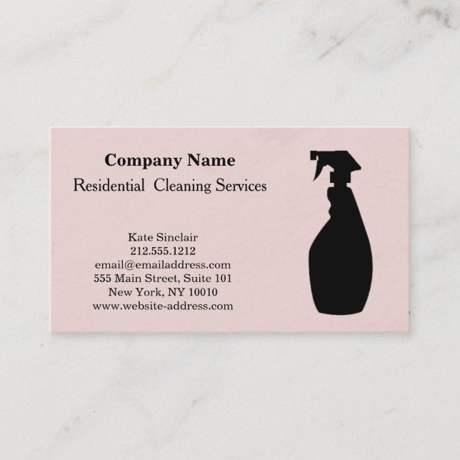 Carte De Visite Service de nettoyage professionnel moderne Spray b (Devant)