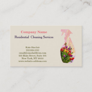 Carte De Visite Service de nettoyage professionnel moderne Spray b