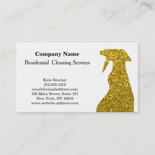 Carte De Visite Service de nettoyage professionnel moderne Spray b (Devant)