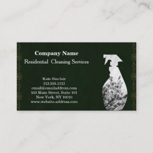 Carte De Visite Service de nettoyage professionnel moderne Spray b