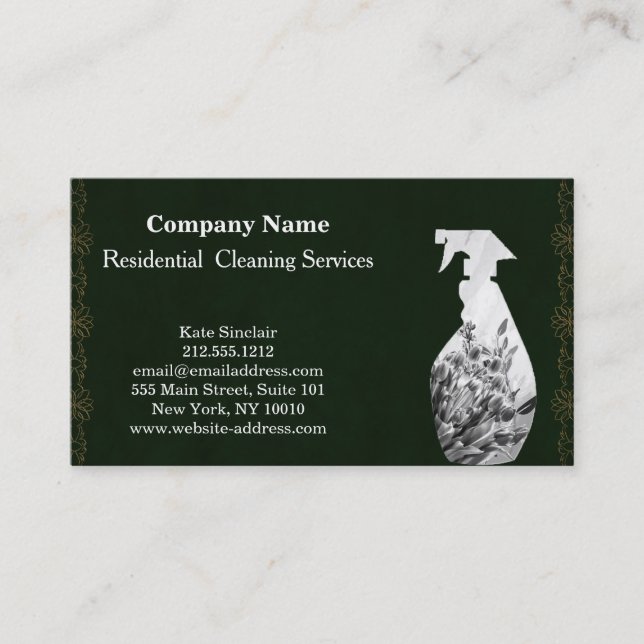 Carte De Visite Service de nettoyage professionnel moderne Spray b (Devant)