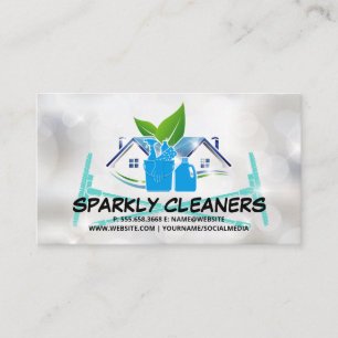 Carte De Visite Service de nettoyage   Sparkly House   Outils de n