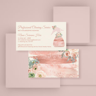 Carte De Visite Service de nettoyage Spray flacon Fleur glamor