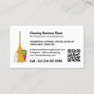 Carte De Visite Service de nettoyage Standard de nettoyage Qr Code