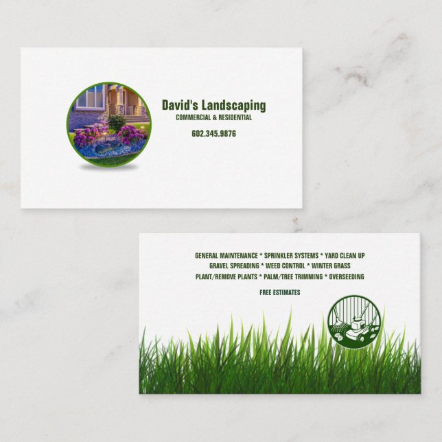 Carte De Visite Service de paysage (Devant / Derrière)