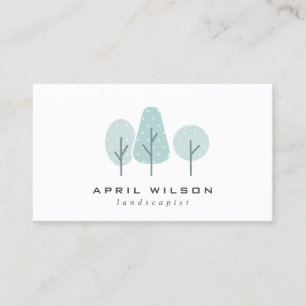 CARTE DE VISITE SERVICE DE PAYSAGE DE L'AQUA BLUE TURQUOISE TREE T