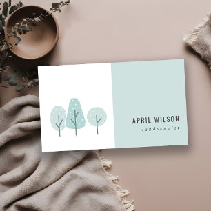 CARTE DE VISITE SERVICE DE PAYSAGE DE L'AQUA BLUE TURQUOISE TREE T