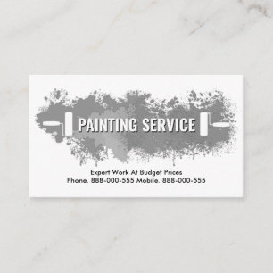 Carte De Visite Service de peinture avec éclaboussures de peinture