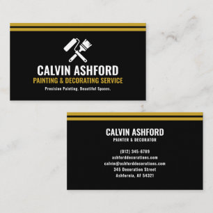 Carte De Visite Service de peinture et de décoration Moderne Noir 
