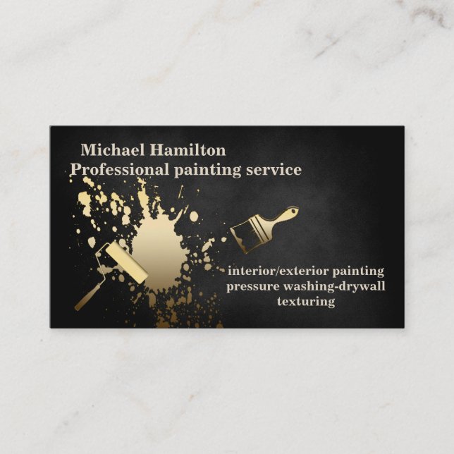 Carte De Visite Service de peinture moderne et élégant professionn (Devant)