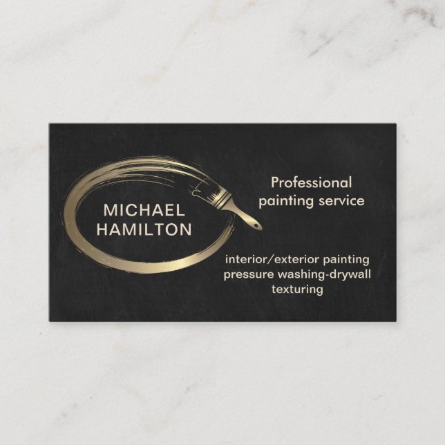 Carte De Visite Service de peinture moderne et élégant professionn (Devant)