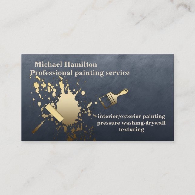 Carte De Visite Service de peinture moderne et élégant professionn (Devant)