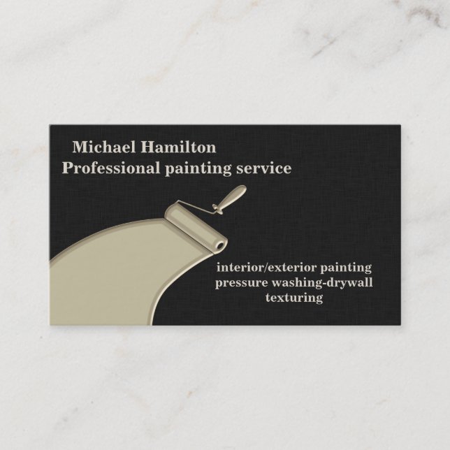 Carte De Visite Service de peinture moderne et élégant professionn (Devant)