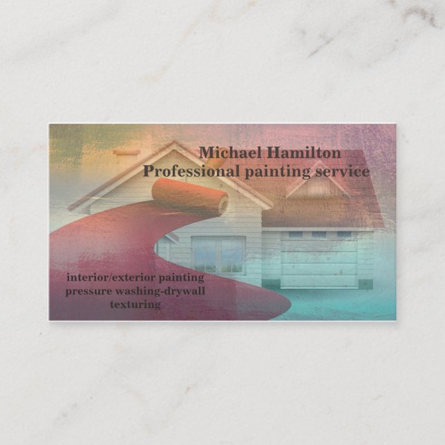 Carte De Visite Service de peinture moderne et élégant professionn (Devant)