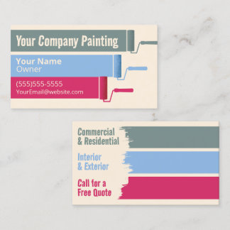 Carte De Visite Service de peinture multicolore moderne