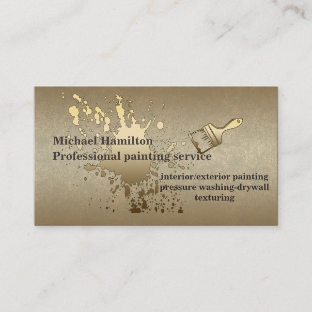 Carte De Visite Service de peinture professionnel (Devant)