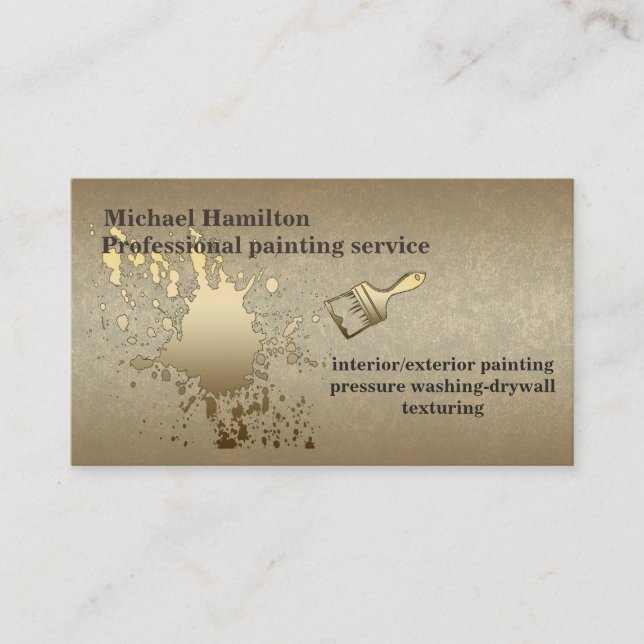 Carte De Visite Service de peinture professionnel (Devant)