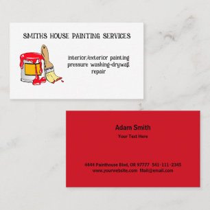Carte De Visite Service de peinture professionnel Peintre Peinture