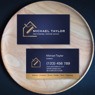 Carte De Visite Service de peinture professionnelle de luxe Marine