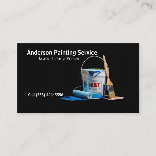 Carte De Visite Service de peinture professionnelle élégant seau d (Devant)