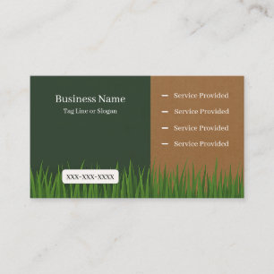 Carte De Visite Service de pelouse