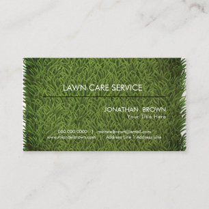 Carte De Visite Service de pelouse vieilles herbe Mowing