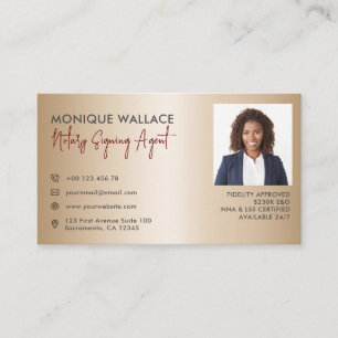 Carte De Visite Service de photographie professionnel Gold Minimal