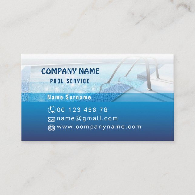 Carte De Visite Service de piscine (Devant)