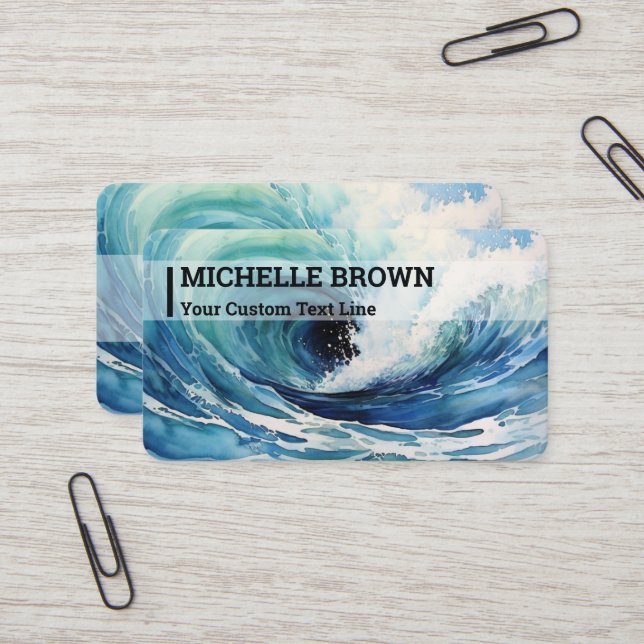 Carte De Visite Service De Piscine Balnéaire (Devant/Arrière en situation)