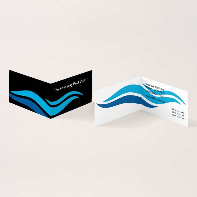 Carte De Visite Service De Piscine Moderne (Intérieur et extérieur)