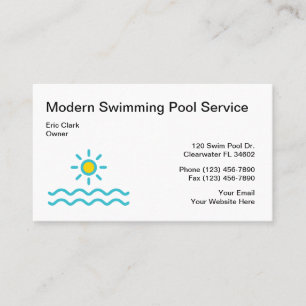 Carte De Visite Service De Piscine Simple